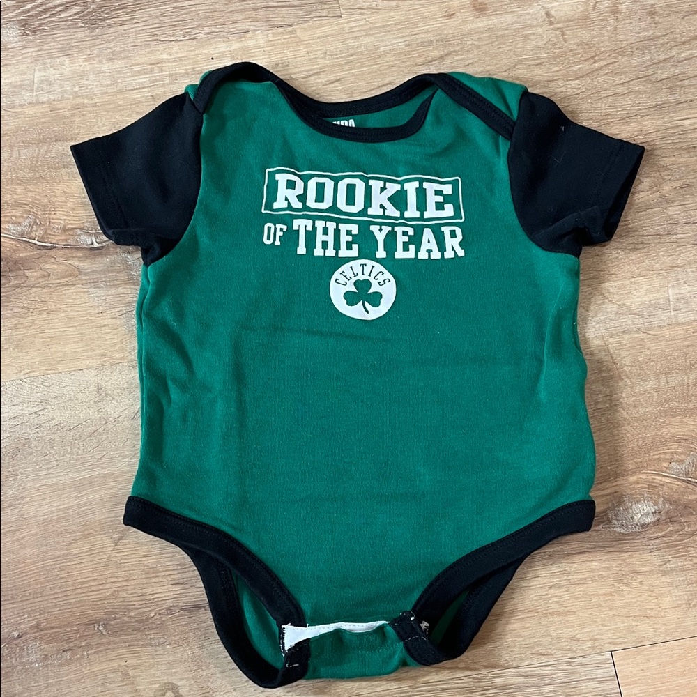 NBA Celtics Green and Black Infant Onesie